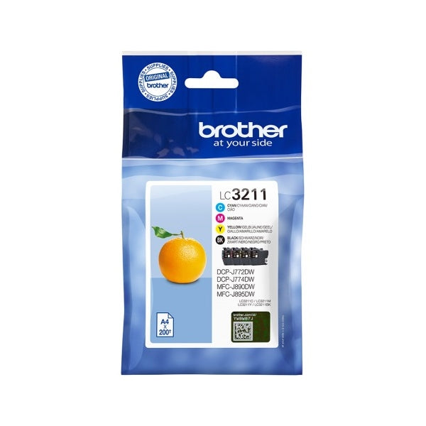 BROTHER CARTRIDGE PACK 4 COLORS LC3211