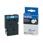 BROTHER TAPE 12MM BLUE/WHITE LAMINATED