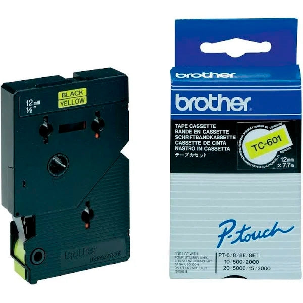 BROTHER FITA LAMINADA 12MM PRETO/AMARELO