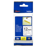 BROTHER TAPE 12MM BLACK/TRANSPARENT LAMINATED SUPER ADHESIVE