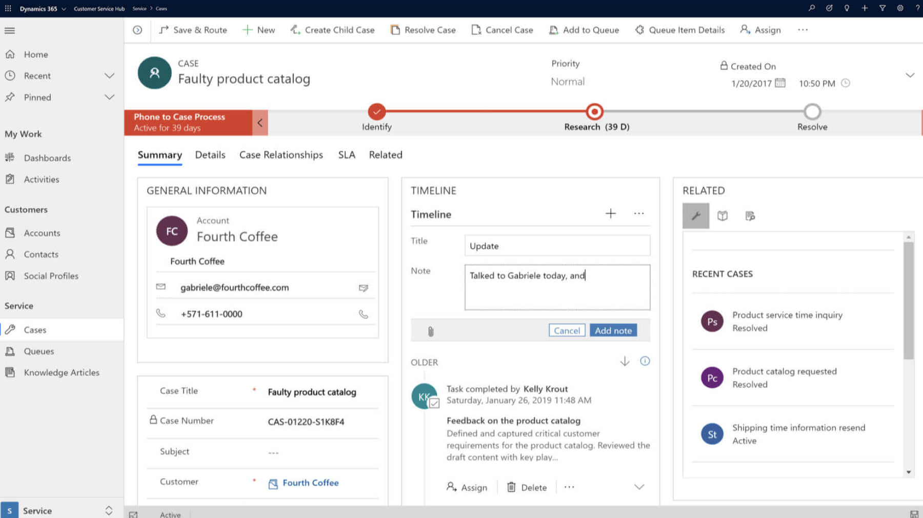 Microsoft Dynamics 365 - Servicio - Calificación de la aplicación de Dynamics 365 posterior - Customer Service Enterprise