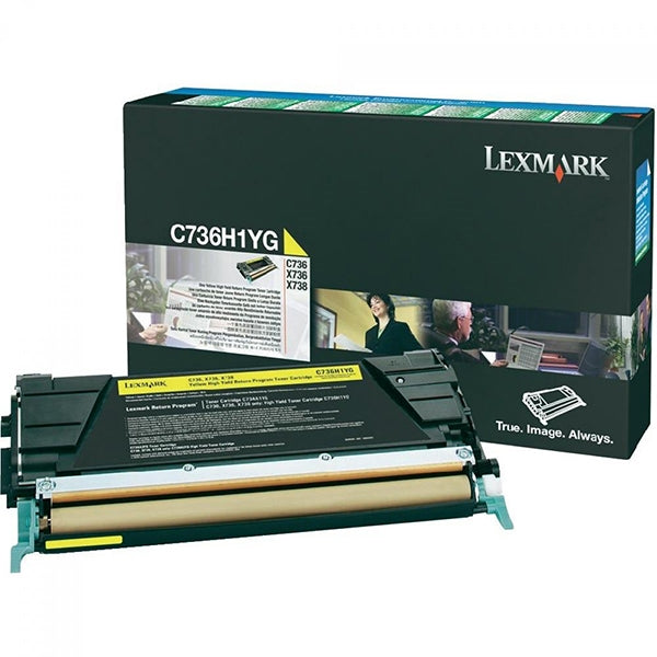 LEXMARK YELLOW TONER HIGH. C/RET C736/X736/738 ​​10K