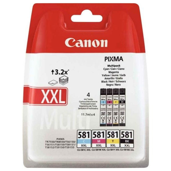 CANON TINTEIRO PACK 4 CORES CLI-581XXL