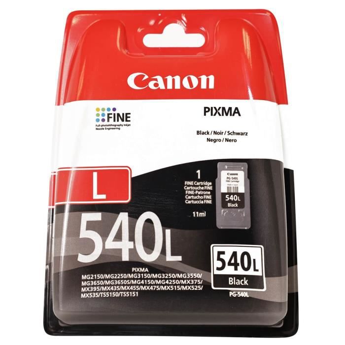 Canon PG-540L - Size L - black - original - blister with safety - ink cartridge - for PIXMA (5224B011)