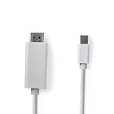 CABLE NEDIS MINI DISPLAYPORT MACHO A HDMI MACHO BLANCO 2.0MT