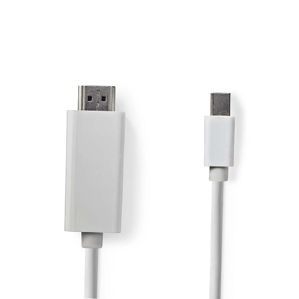 CABLE NEDIS MINI DISPLAYPORT MACHO A HDMI MACHO BLANCO 2.0MT