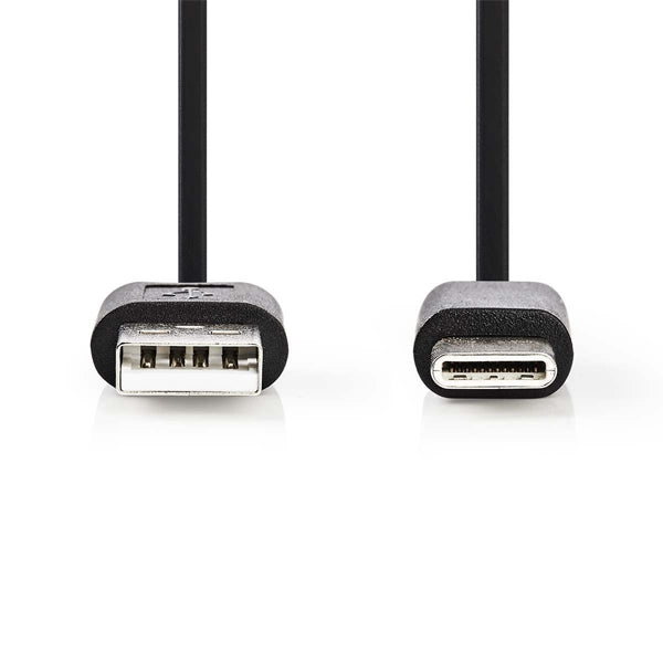 NEDIS CABO USB2.0 USB-A MACHO / USB-C MACHO PRETO 1MT