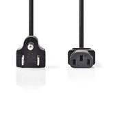 NEDIS POWER CORD USA | IEC-320-C13 | 2.00 M BLACK