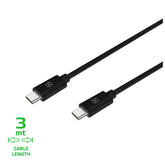 USB-C USB-C PD 60W CABLE 3M NEGRO