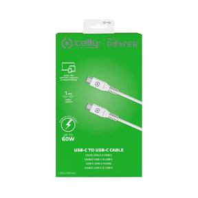 CABLE USB-C USB-C PD 60W BLANCO