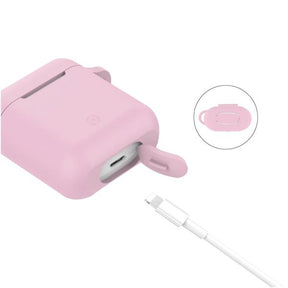FUNDA AIRPODS ROSA CLARO