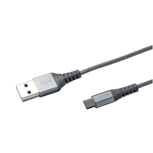 CABLE USB TIPO-C PLATA NYLON