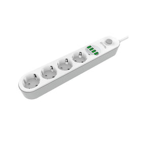 POWER STRIP 4 SCHUKO AND 4 USB
