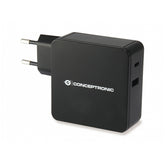 CARGADOR DE PARED CONCEPTRONIC 60W 1X USB-C + 1x USB