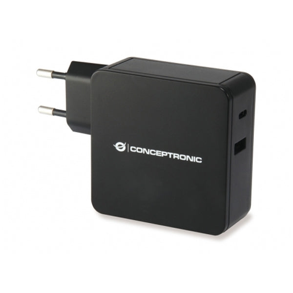 CONCEPTRONIC WALL CHARGER 60W 1X USB-C + 1x USB