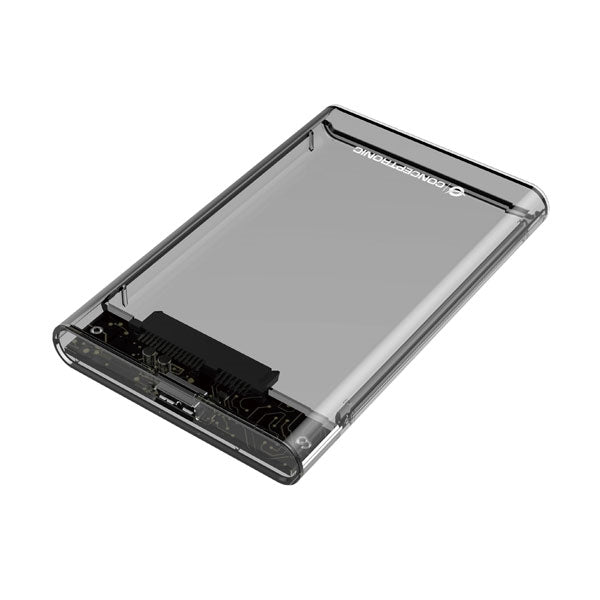 CAJA CONCEPTRONIC PARA DISCO 2.5 SATA USB3.0 GRIS TRANSPARENTE