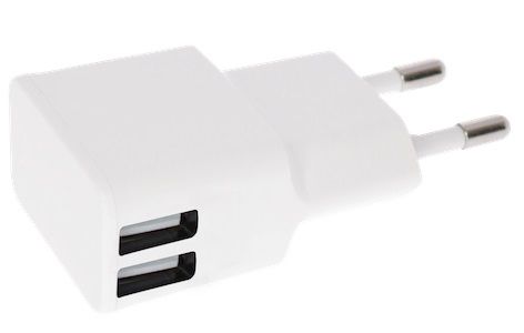 Power2Go 2xUSB Charger White CTWLL2AW5 Pack 5