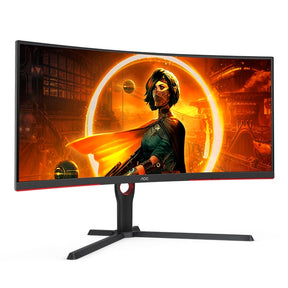 AOC MONITOR VA 34 21:9 WQHD CURVED 1MS 165HZ HDMI DP USB SPEAKERS HAS CU34G3S/BK