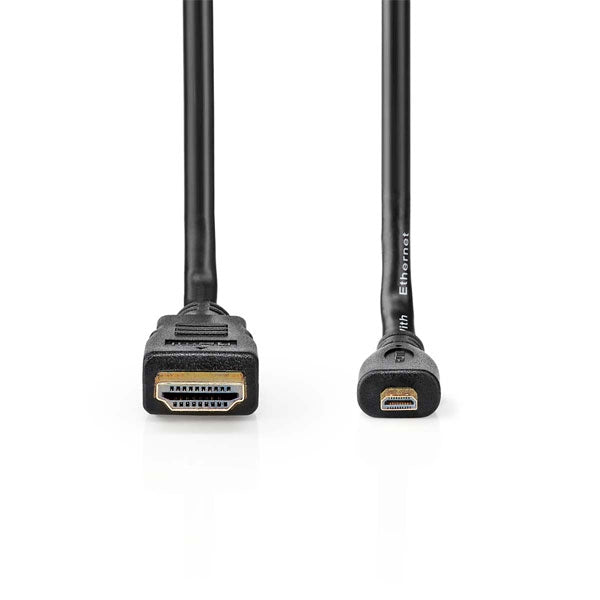 NEDIS HIGH SPEED HDMI CABLE C\ ETHERNET TO MICRO HDMI BLACK 2.0MT