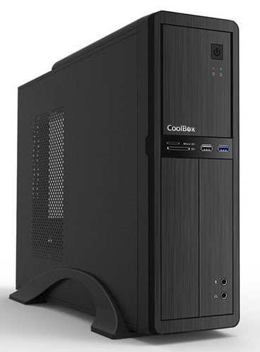 Caixa CoolBox Slim T300 Black USB 3.0 mATX c/fonte 300W 80P Bronze SFX