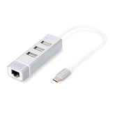 DIGITUS HUB USB 3.0 3xUSB-A/F + 1xRJ45 FAST ETHERNET (10/100) + 1xUSB-C/M