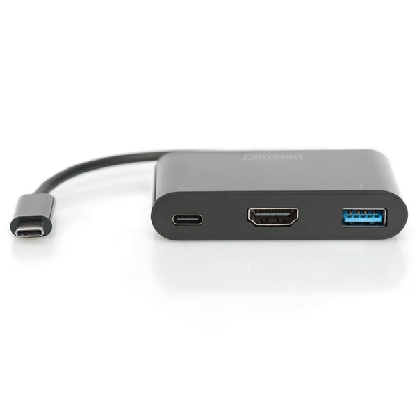 ADAPTADOR MULTIPUERTO DIGITUS USB TIPO-C HDMI 4K 1X HDMI 1X PUERTO USB-C PD 1X USB 3.0