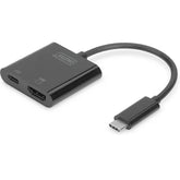 ADAPTADOR DIGITUS USB TIPO C A HDMI 4K/60HZ + USB C PD NEGRO