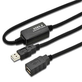 DIGITUS ACTIVE EXTENSION CABLE USB 2.0 BLACK - 10MT