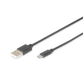 DIGITUS USB 2.0 CABLE TYPE A - MICRO BM/M 1.8M USB 2.0 BLACK