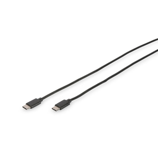 DIGITUS USB TYPE-C CABO TYPE C TO C M/M 1.0M 3A 480MB 2.0 PRETO