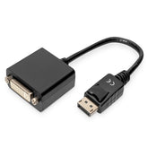 DIGITUS CABLE ADAPTER DP - DVI 24+5 M/F 0.15MW/INTERLOCK DP 1.1A BLACK