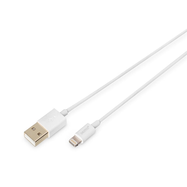 DIGITUS APPLE CHARGER/DATA CABLE 8PIN - USB A M/M 1.0M IP5/6/7 HIGH SPEED