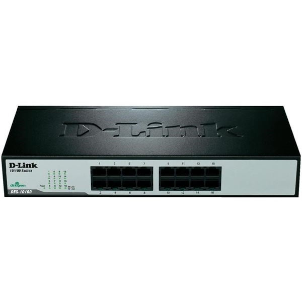 INTERRUPTOR D-LINK 16x100 DE ESCRITORIO/MONTAJE EN RACK