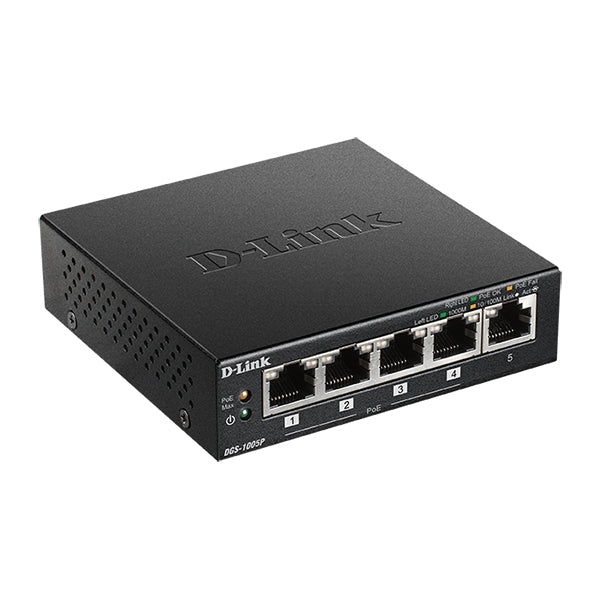 D-LINK SWITCH 5x10/100/1000 GIGABIT POE (60W)