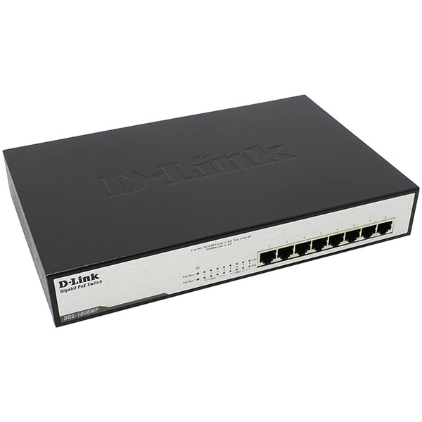 D-LINK SWITCH 8x10/1000/1000 (BUDGET 140W (MAX OUTPUT 30W PER PORT) POE+