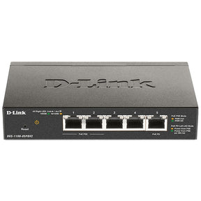 SWITCH GESTIONADO INTELIGENTE POE GIGABIT DE 5 PUERTOS D-LINK CON 1 PUERTO PD (18 W)