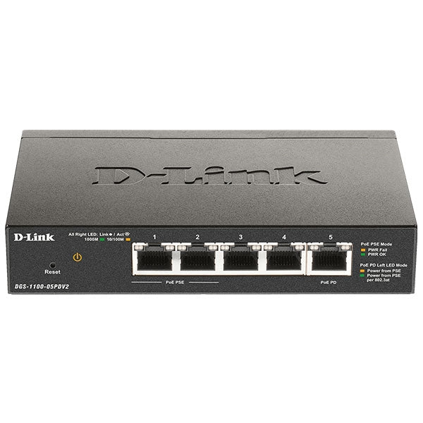 D-LINK 5-PORT GIGABIT POE SMART MANAGED SWITCH WITH 1 PD PORT (18W)