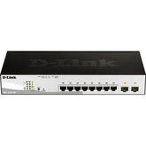 D-LINK 8-PORT 10/100/1000MBPS GIGABIT POE SMART SWITCH + 2 SFP. (65W)