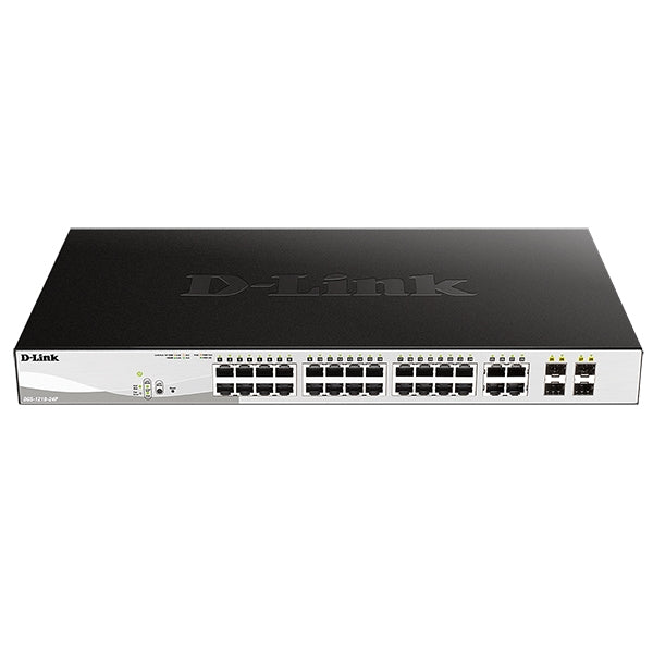 D-LINK 24-PORT 10/100/1000MBPS GIGABIT SMART SWITCH + 4 COMBO 1000BASET/SFP