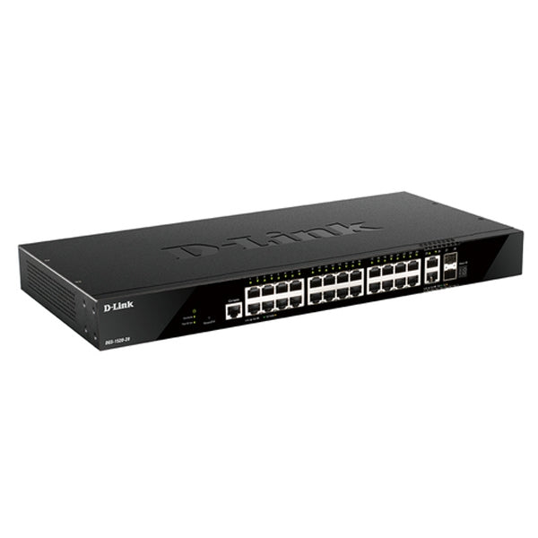 SWITCH D-LINK 24 PUERTOS GE + 2 PUERTOS 10GE + 2 SFP+ GESTION INTELIGENTE