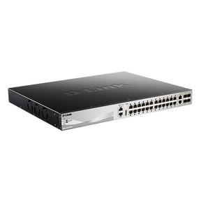 CONMUTADOR D-LINK 24X10/100/1000BASE-T POE 370W L3 STACK ADMINISTRADO 2X 10GB-T + 4X SFP+