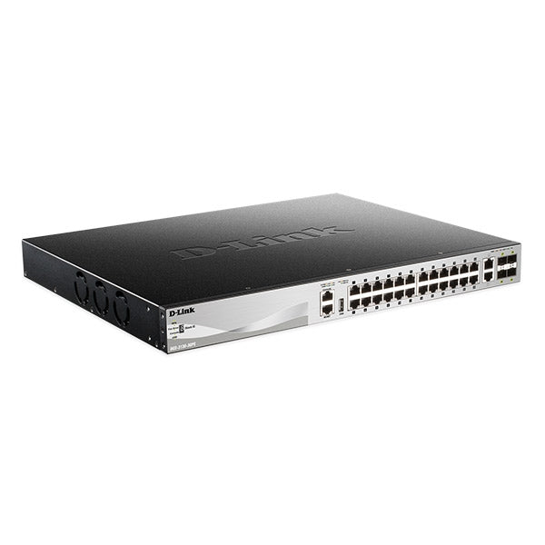 D-LINK SWITCH 24X10/100/1000BASE-T POE 370W L3 STACK MANAGED 2X 10GB-T + 4X SFP+