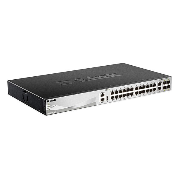 D-LINK SWITCH 24 X 10/100/1000BASE-T L3 STACK MANAGED 2X 10GBASE-T + 4X SFP+