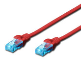 DIGITUS HARNESS CAT5E UTP PVC 0.5MT RED