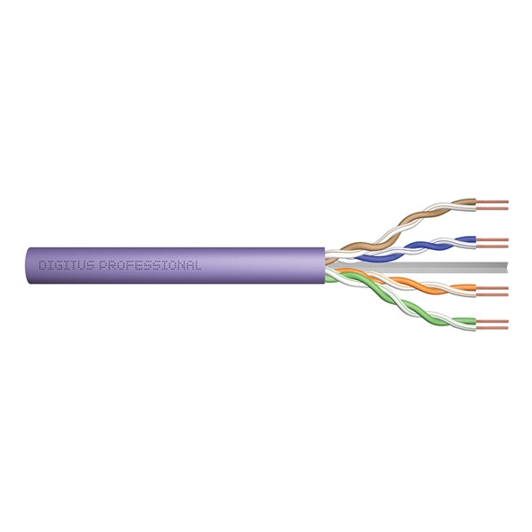 DIGITUS REEL NETWORK CABLE UTP CAT6 LSZH 100MT VIOLET