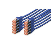 DIGITUS CHICOTE CAT 6 S-FTP LSZH 0.25MT PACK 10 BLUE