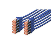 DIGITUS CHICOTE CAT 6 S-FTP LSZH 0.5MT PACK 10 AZUL