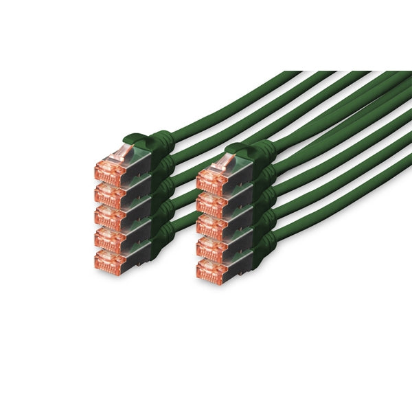 DIGITUS CHICOTE CAT 6 S-FTP LSZH 0.5MT PACK 10 VERDE