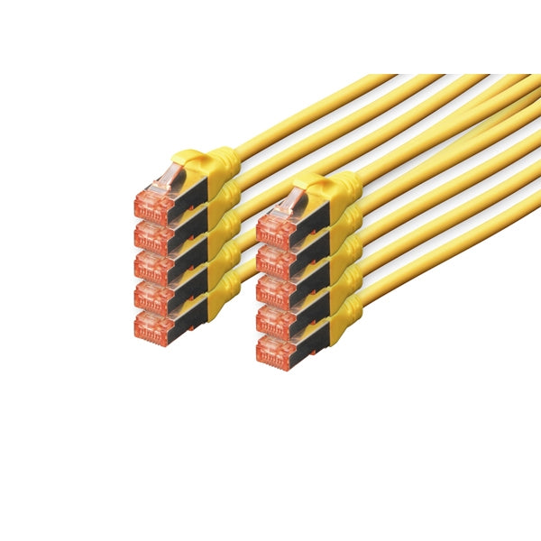 DIGITUS HARNESS CAT 6 S-FTP LSZH 0.5MT PACK 10 YELLOW