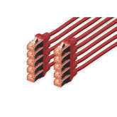 DIGITUS HARNESS CAT 6 S-FTP LSZH 3MT PACK 10 RED